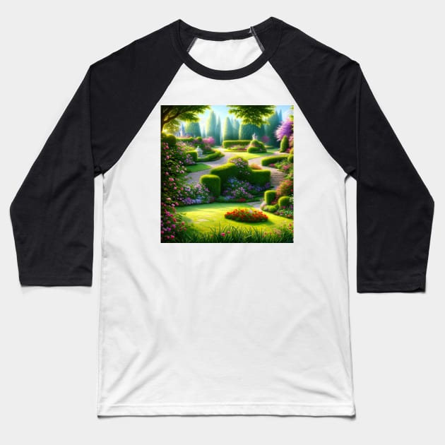 Gardenia Ville Baseball T-Shirt by Fantasyscape